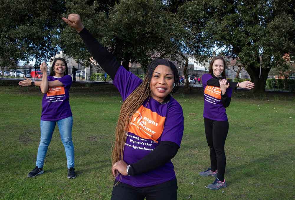 3 women celebrating international women's day